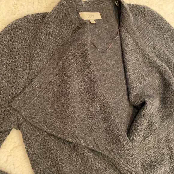LOFT grey cardigan sweater - Picture 4 of 6